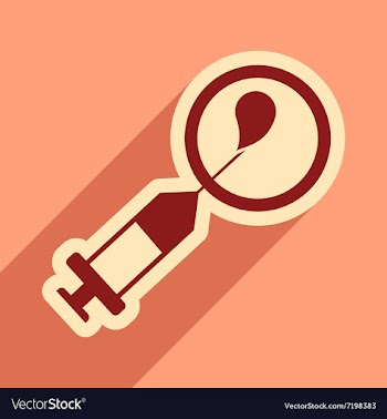 Flat icon with long shadow artificial insemination vector image