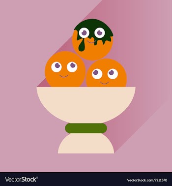 Flat icon with long shadow balls of ice cream vector image