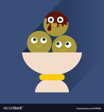 Flat icon with long shadow balls of ice cream vector image