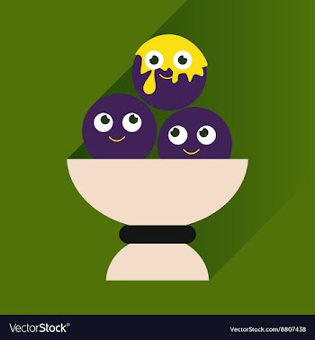 Flat icon with long shadow balls of ice cream vector image