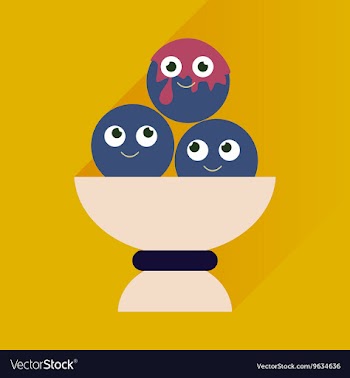 Flat icon with long shadow balls of ice cream vector image