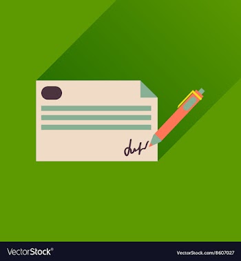 Flat icon with long shadow bank check vector image