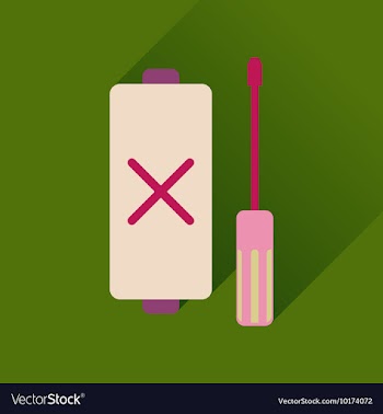 Flat icon with long shadow battery level vector image