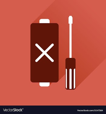 Flat icon with long shadow battery level vector image