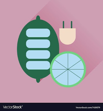 Flat icon with long shadow battery level vector image