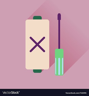 Flat icon with long shadow battery level vector image
