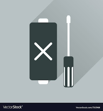Flat icon with long shadow battery level vector image