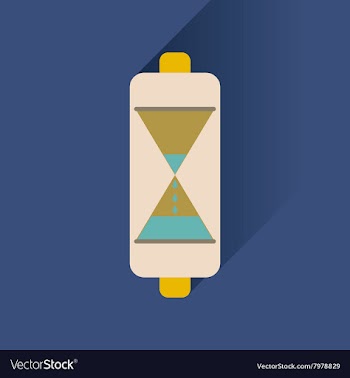 Flat icon with long shadow battery level vector image