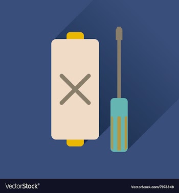 Flat icon with long shadow battery level vector image