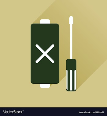 Flat icon with long shadow battery level vector image