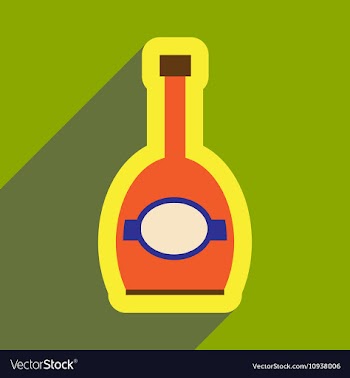 Flat icon with long shadow bottle champagne vector image