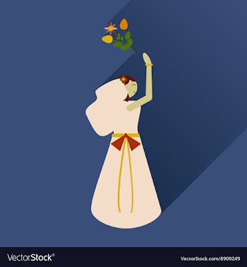 Flat icon with long shadow bride throws bouquet vector image