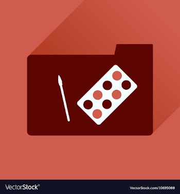 Flat icon with long shadow Brush Palette folder vector image