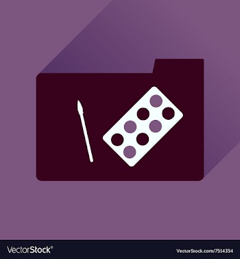 Flat icon with long shadow Brush Palette folder vector image