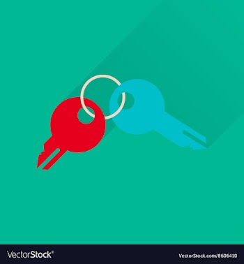 Flat icon with long shadow bunch of keys vector image
