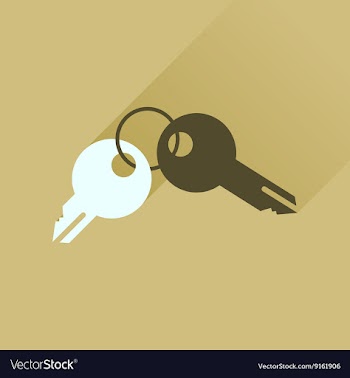 Flat icon with long shadow bunch of keys vector image