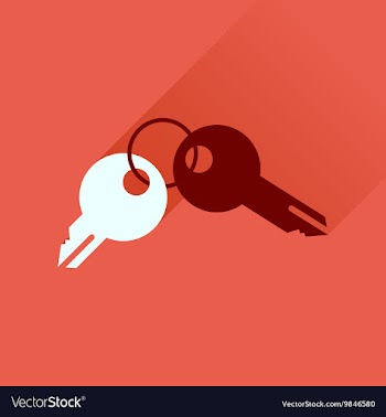 Flat icon with long shadow bunch of keys vector image