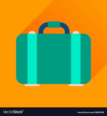 Flat icon with long shadow business case vector image