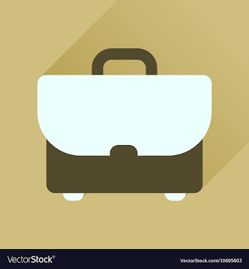 Flat icon with long shadow business case vector image