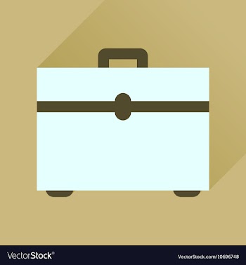 Flat icon with long shadow business case vector image