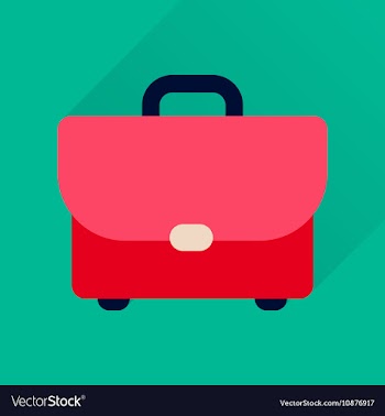 Flat icon with long shadow business case vector image