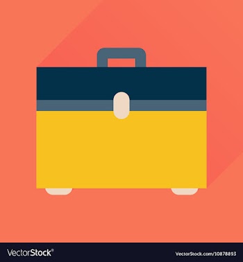 Flat icon with long shadow business case vector image