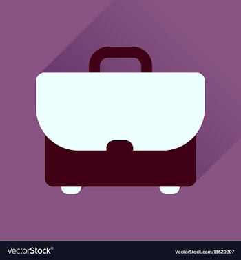 Flat icon with long shadow business case vector image