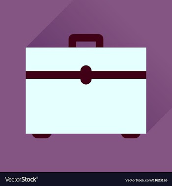 Flat icon with long shadow business case vector image