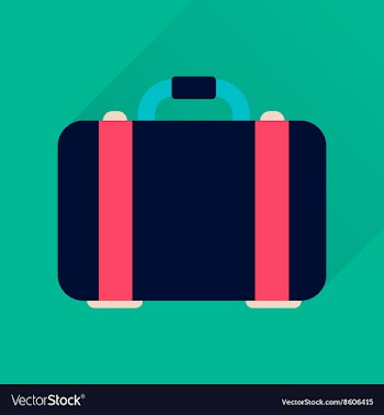 Flat icon with long shadow business case vector image