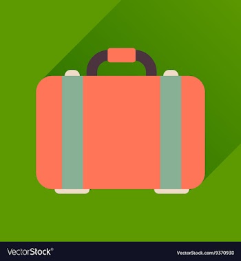 Flat icon with long shadow business case vector image