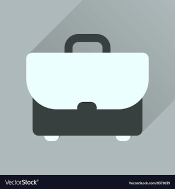 Flat icon with long shadow business case vector image