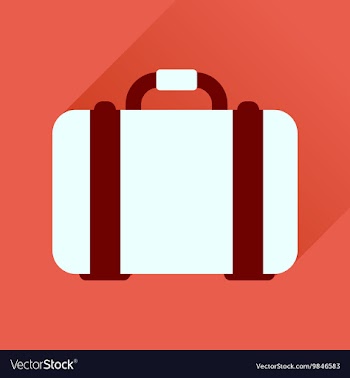 Flat icon with long shadow business case vector image