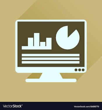 Flat icon with long shadow business presentation vector image