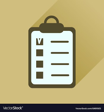 Flat icon with long shadow Business questionnaire vector image
