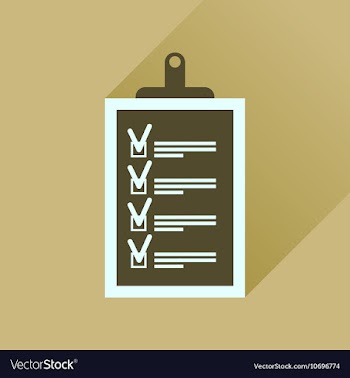 Flat icon with long shadow Business questionnaire vector image