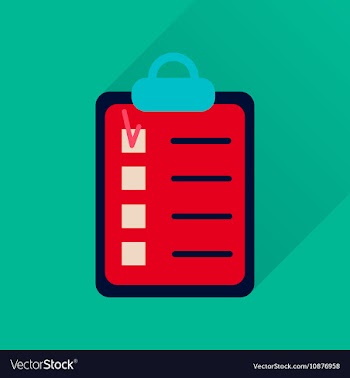 Flat icon with long shadow Business questionnaire vector image