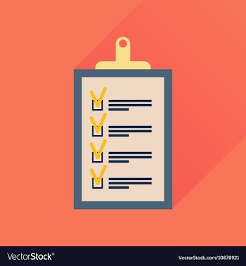 Flat icon with long shadow Business questionnaire vector image