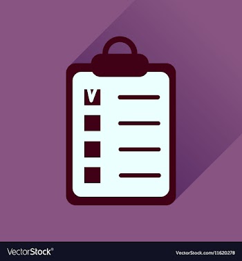 Flat icon with long shadow Business questionnaire vector image
