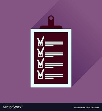 Flat icon with long shadow Business questionnaire vector image