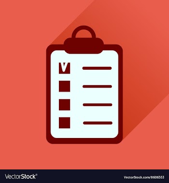 Flat icon with long shadow Business questionnaire vector image