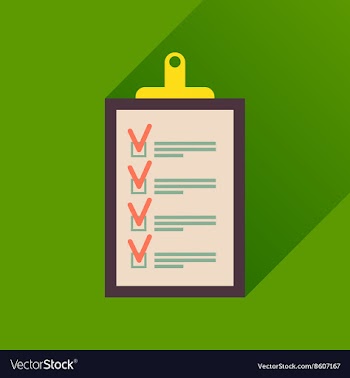 Flat icon with long shadow Business questionnaire vector image