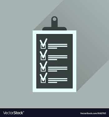 Flat icon with long shadow Business questionnaire vector image