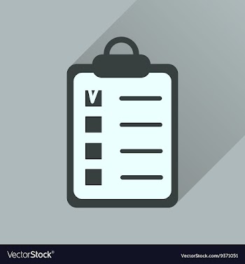 Flat icon with long shadow Business questionnaire vector image
