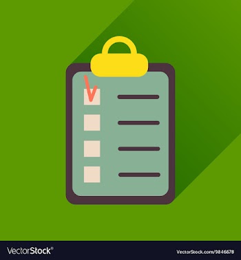 Flat icon with long shadow Business questionnaire vector image