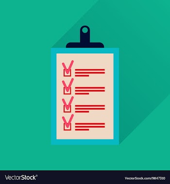 Flat icon with long shadow Business questionnaire vector image