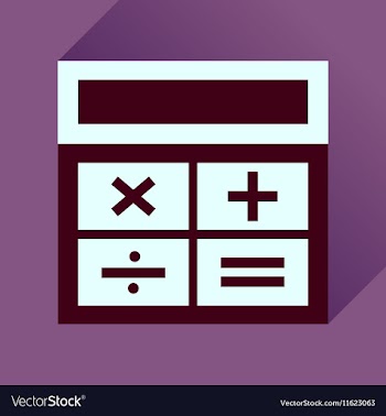 Flat icon with long shadow calculator business vector image