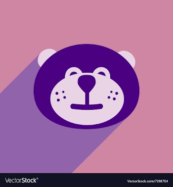 Flat icon with long shadow Canadian beaver vector image