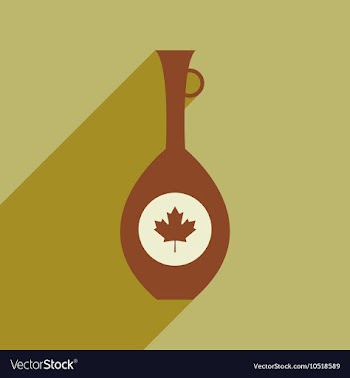 Flat icon with long shadow Canadian jar vector image