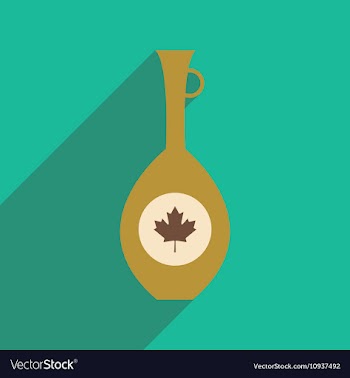 Flat icon with long shadow Canadian jar vector image