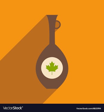 Flat icon with long shadow Canadian jar vector image